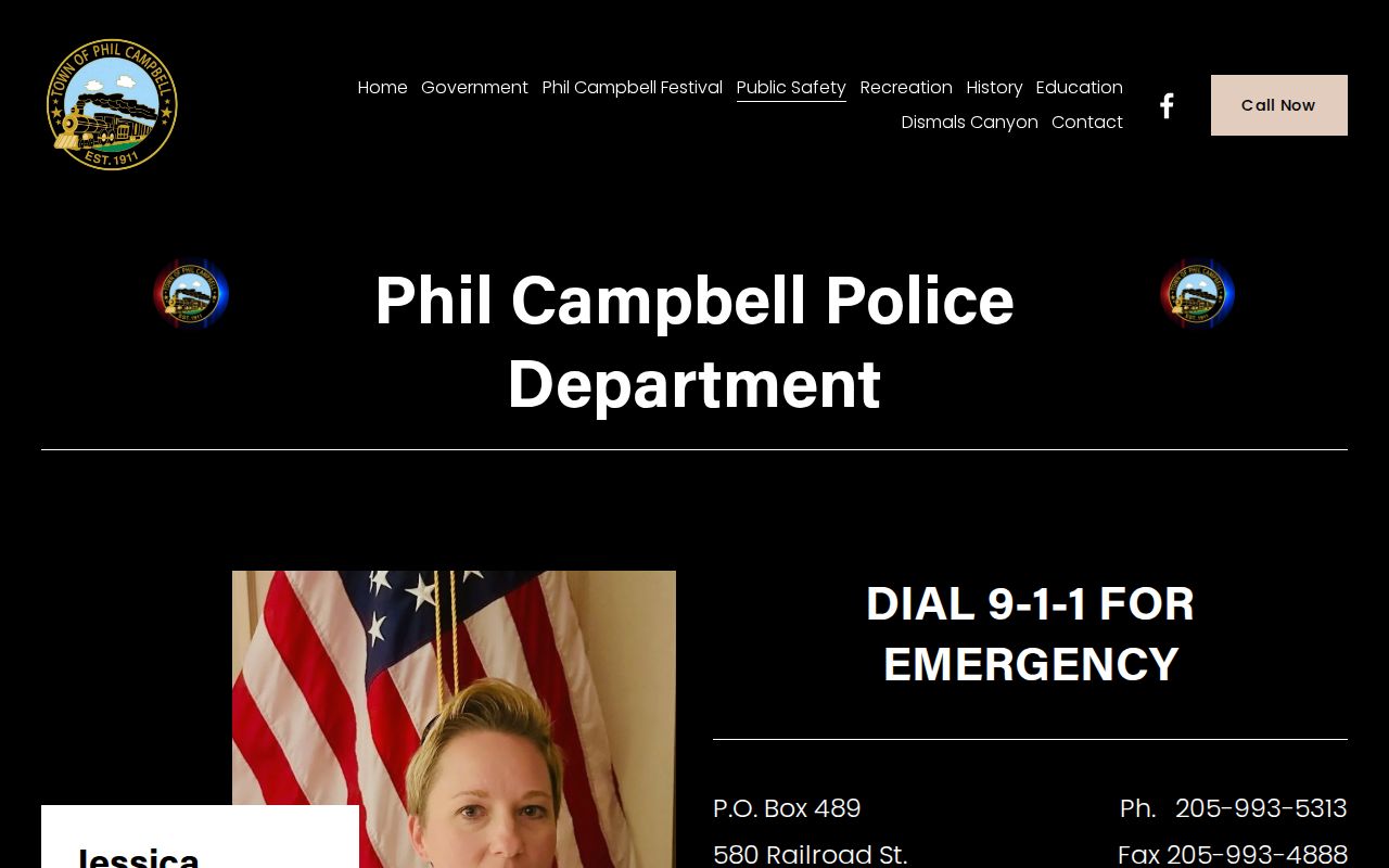 Phil Campbell Police Department arrest records contact page